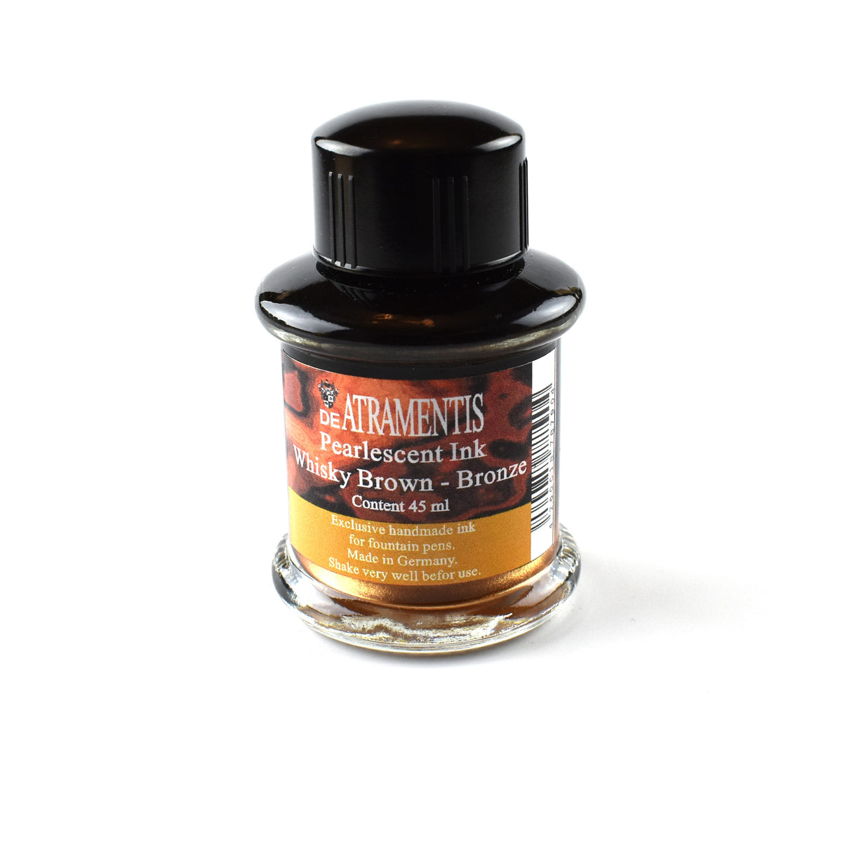 de Atramentis Pearlescent Whisky Brown Gold Ink - 45 ml Bottle